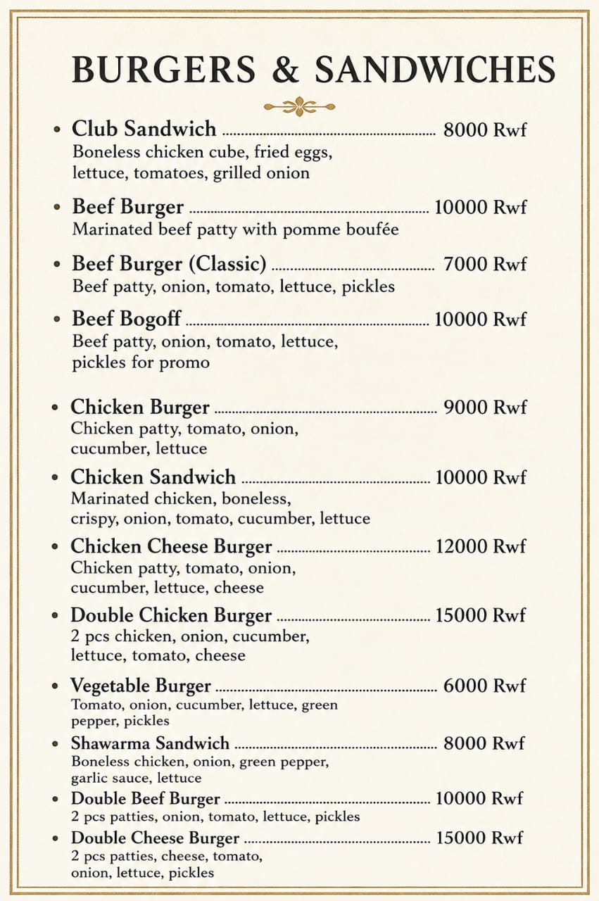 Restaurant Menu 5