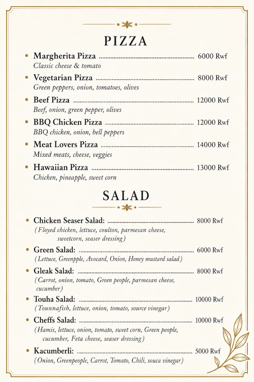 Restaurant Menu 6